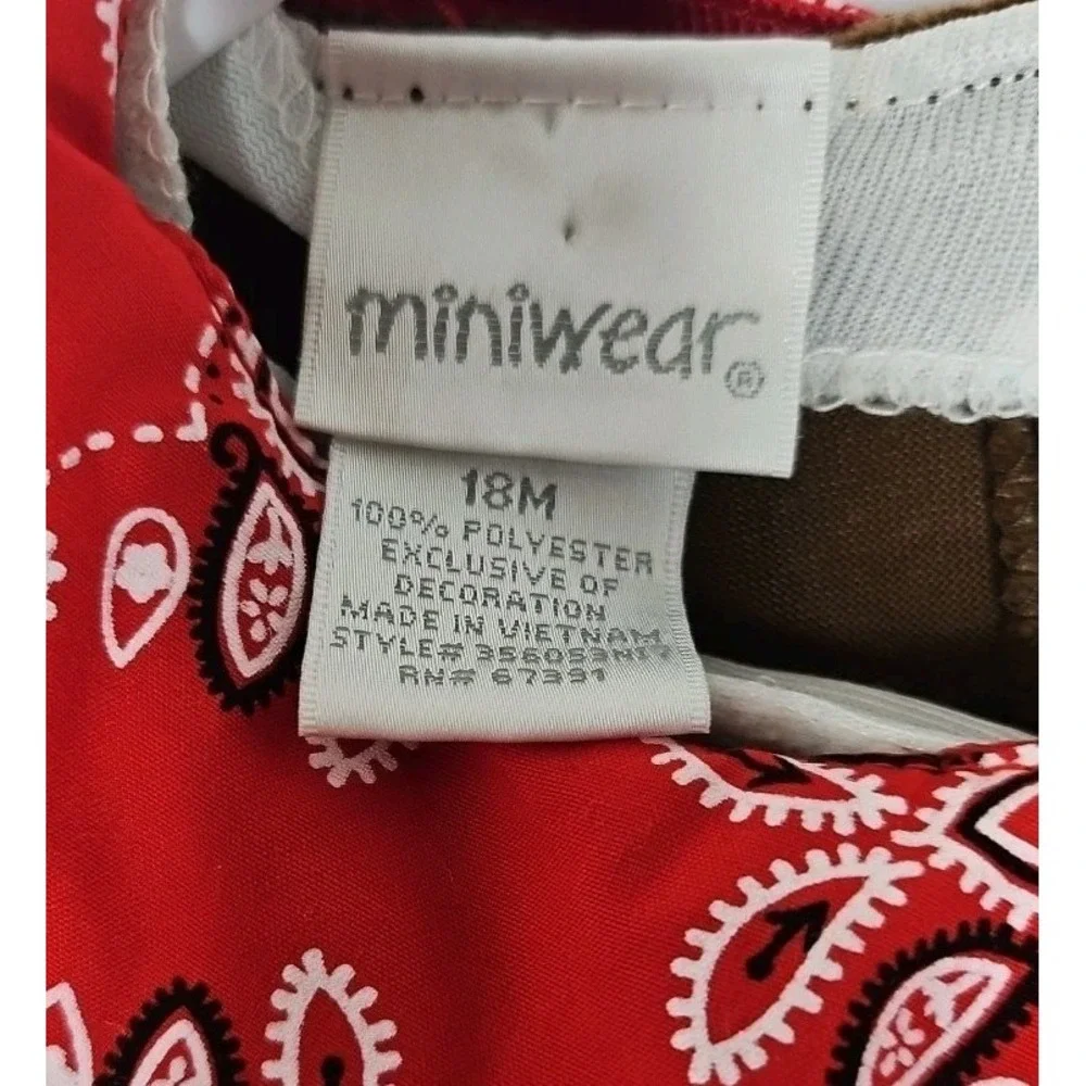 Miniwear‎ Infant Size 18 Mths Cowboy Sheriff Western Halloween Costume